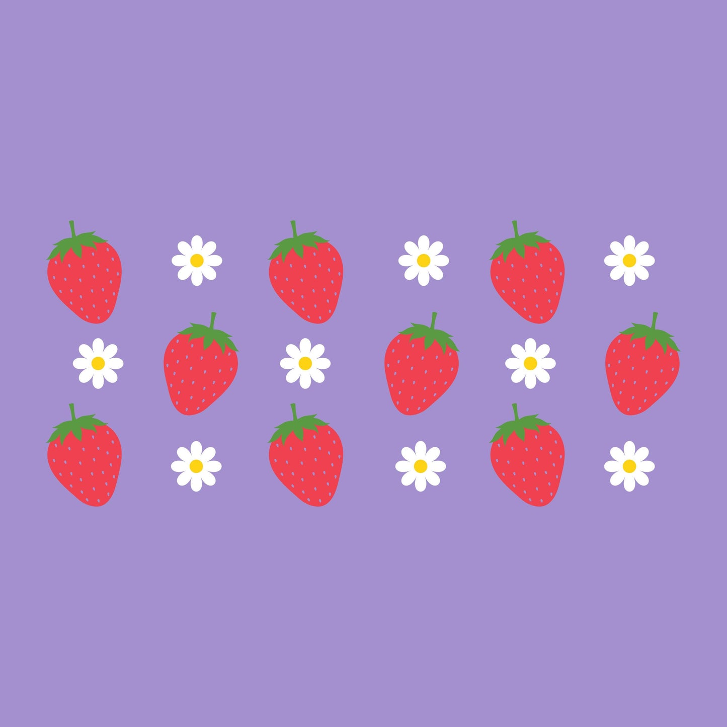 UV DTF Sticker print. Fruit and daisy flowers glass can wrap decal, tumbler decal, permanent sticker. #5410