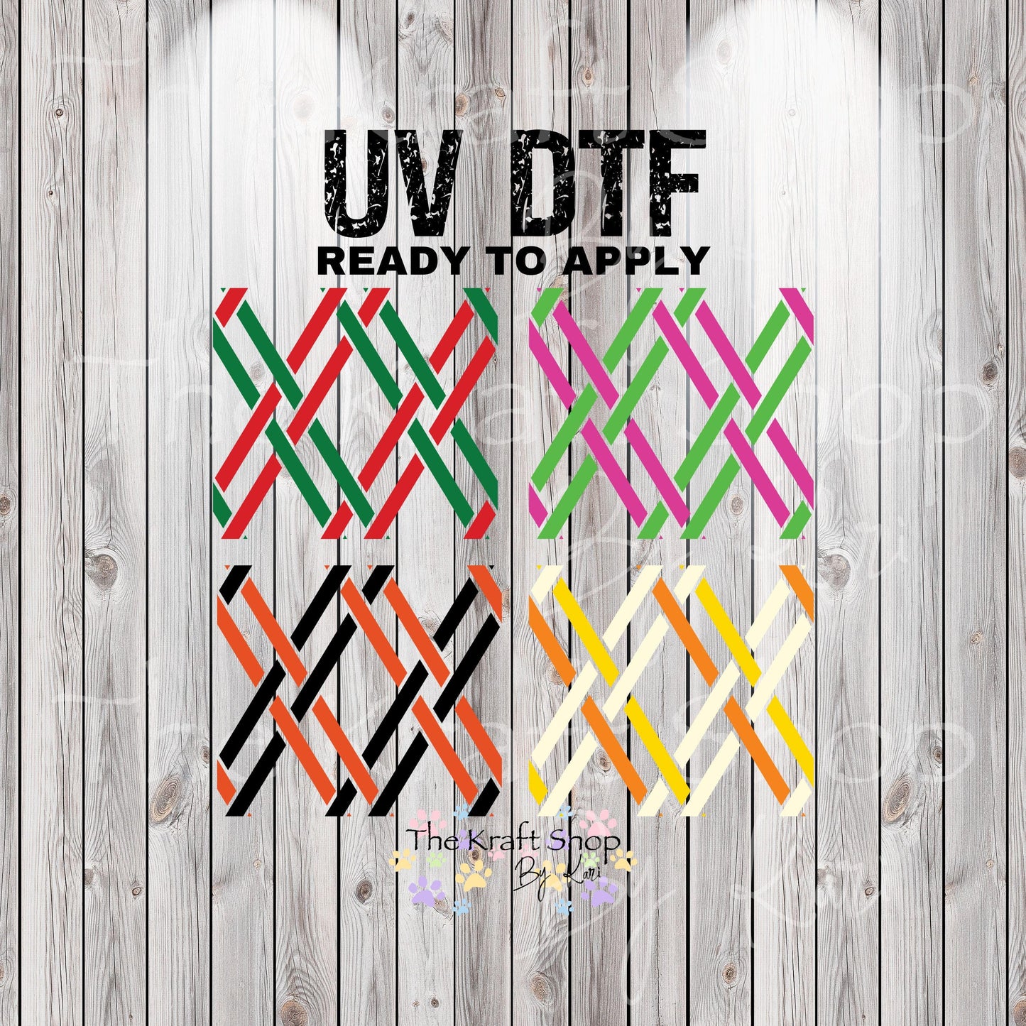 UV DTF Sticker prints. Diamond weave tumbler template decal, permanent sticker. #10301