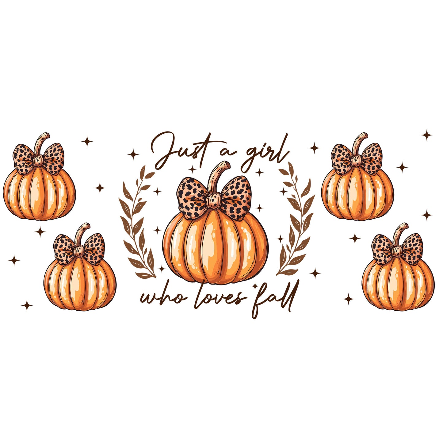 UV DTF Sticker print. Just a girl that loves fall wrap decal, tumbler decal UV wrap for glass can tumbler#7357
