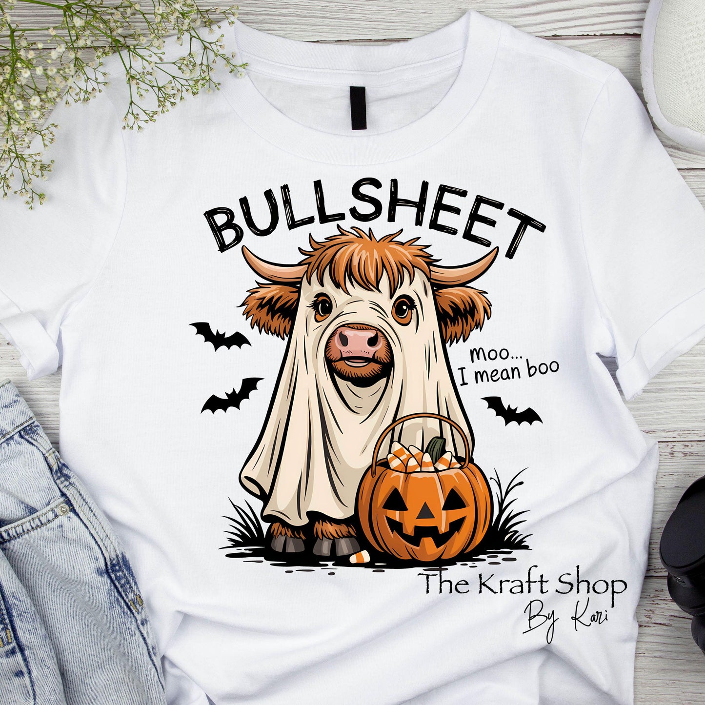 DTF ready to press transfer. Bullsheet halloween funny sarcastic , Direct to film heat press transfer. DTF Print, Heat Transfer#11519