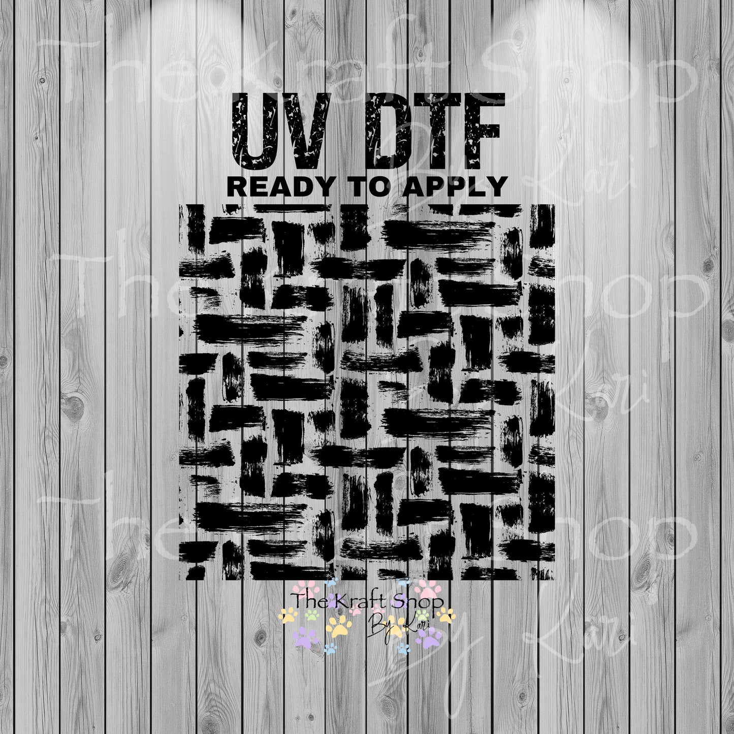 UV DTF Sticker print. Grunge brush stroke element bundle of decals in custom colors, tumbler decal. #6010