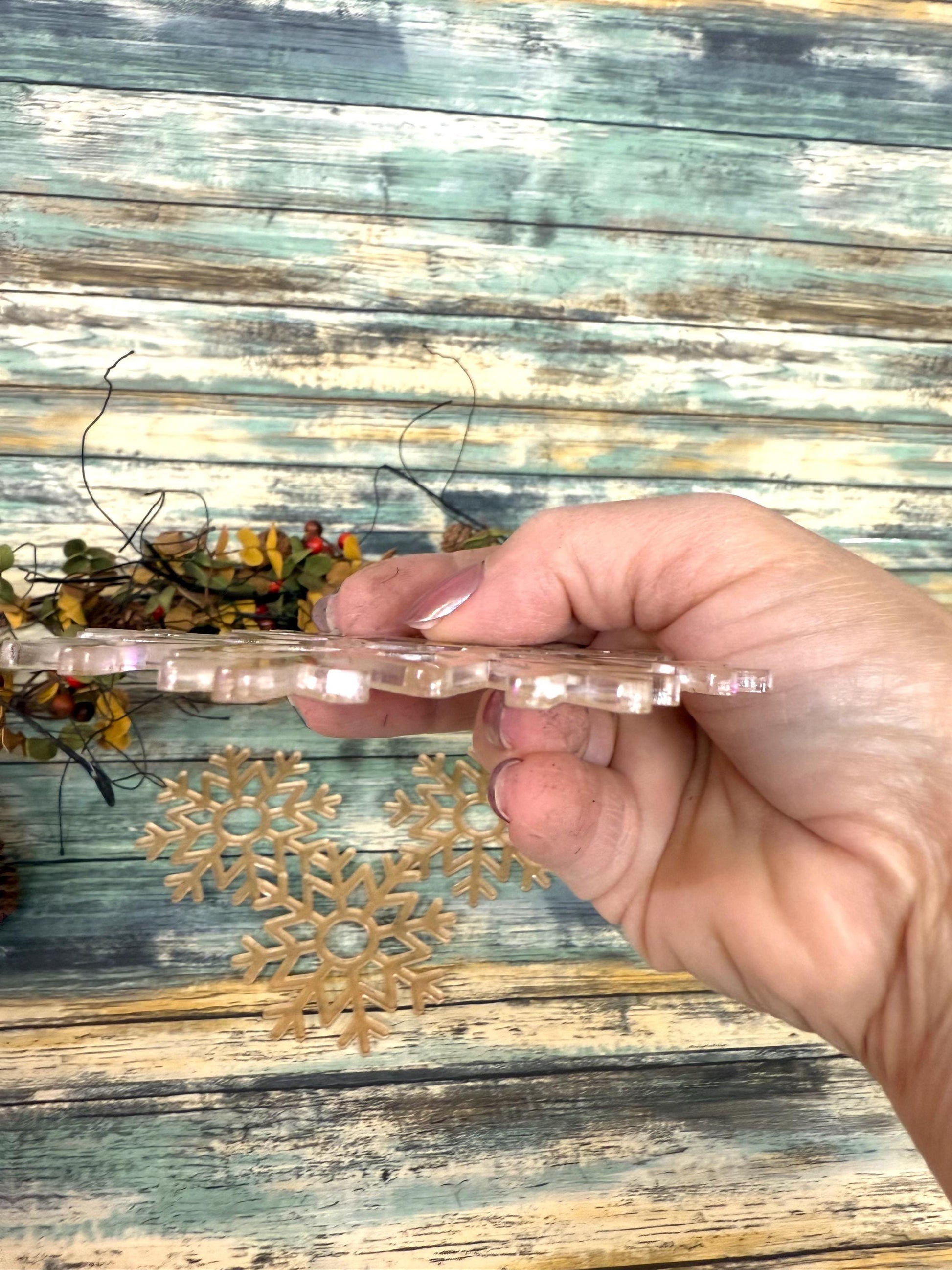 Snowflake Acrylic Stencil for Creative Art Projects. Bleaching stencil. Winter stencil. Woodworking template.