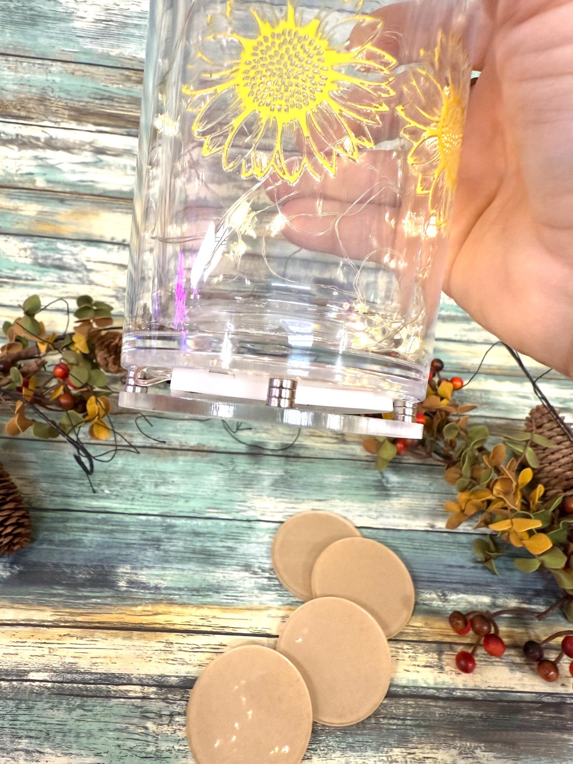 Snow globe Acrylic Bottom for 24 oz acrylic tumblers