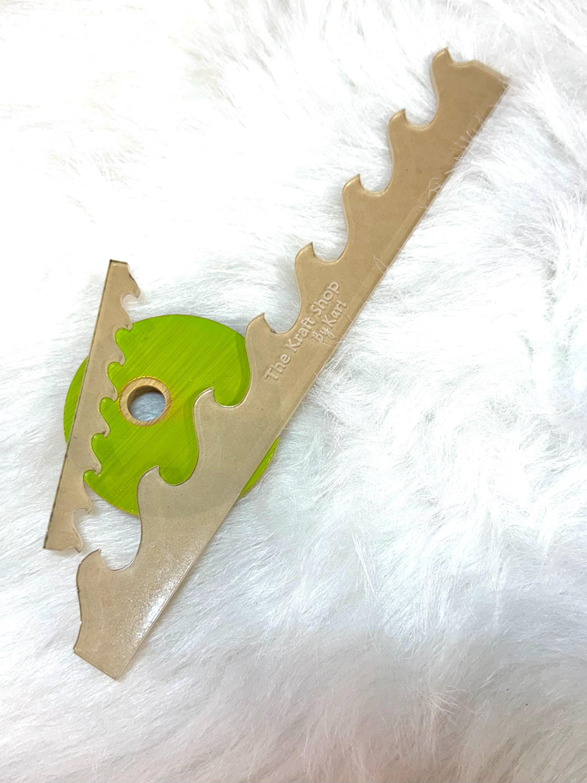 Assorted sized Acrylic Wave template bundle used for vinyl, quilting or woodworking. Crafter supply and tool. Tumbler templates. DIY supply