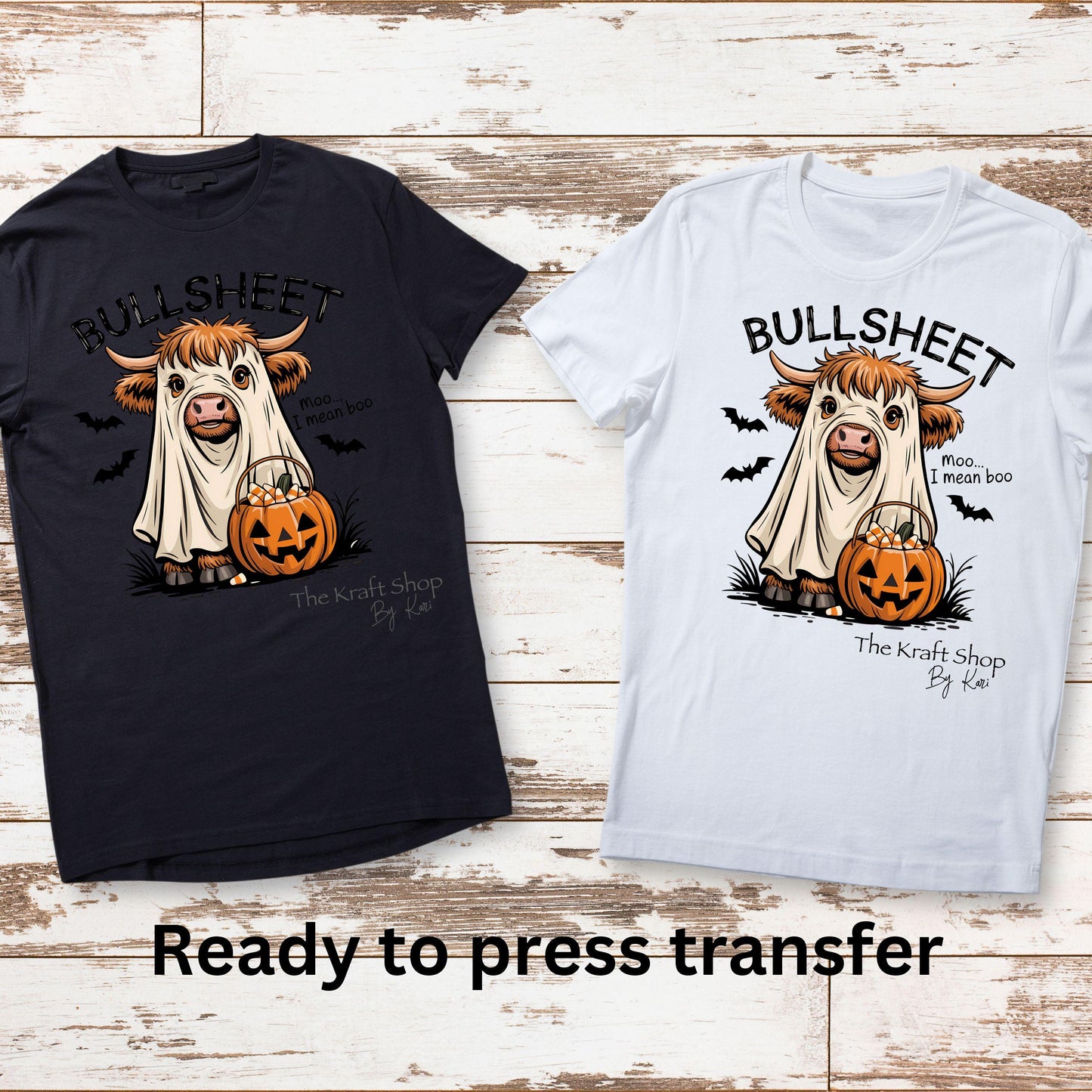 DTF ready to press transfer. Bullsheet halloween funny sarcastic , Direct to film heat press transfer. DTF Print, Heat Transfer#11519
