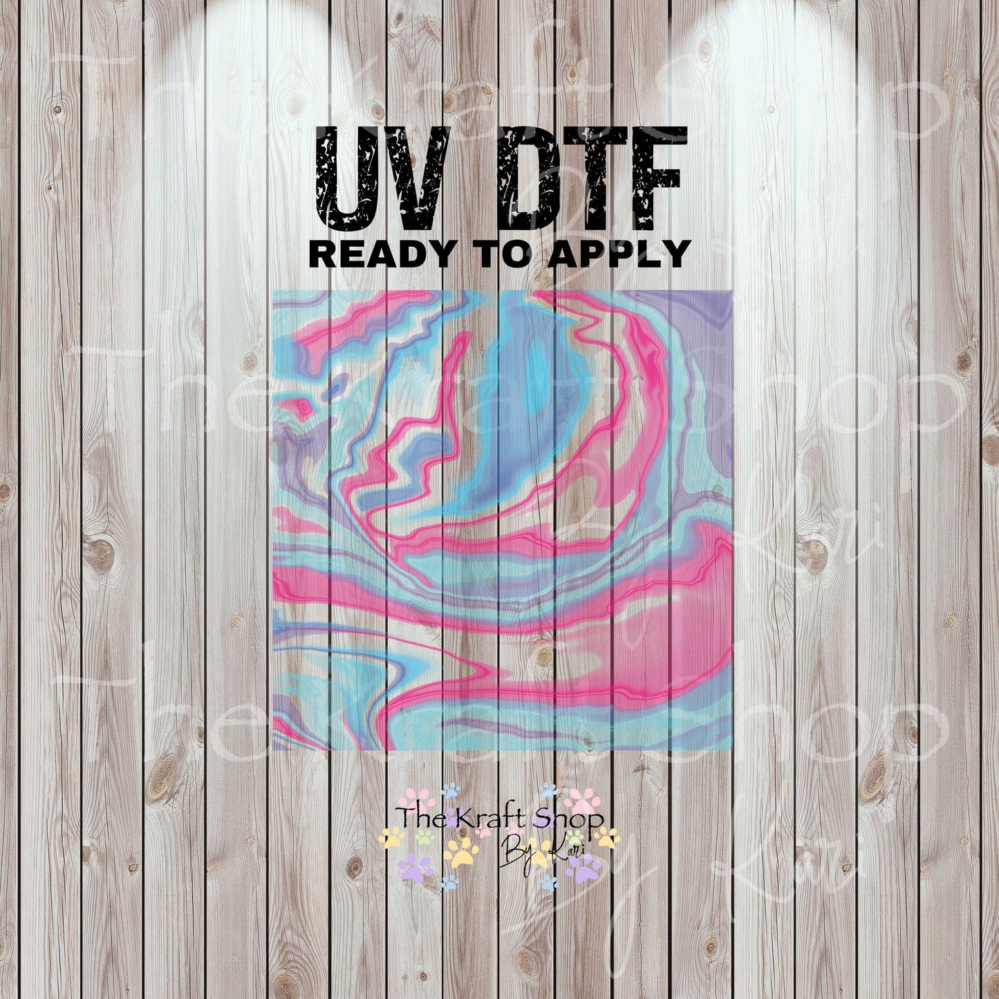 UV DTF Sticker print. Hydro dip cheat sheet helper wrap #13 Pink purple mint tumbler decal. #10320