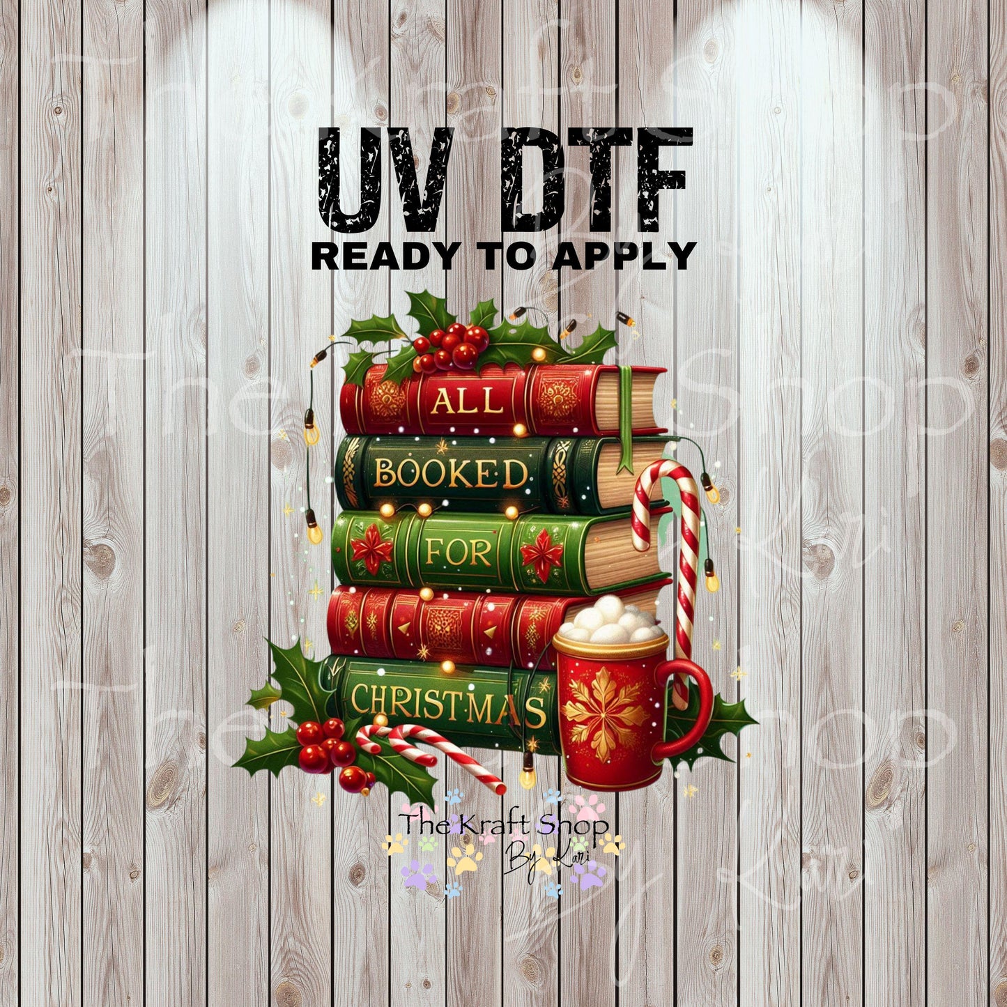 UV DTF Sticker prints. All booked for Christmas decal, permanent sticker. #7452