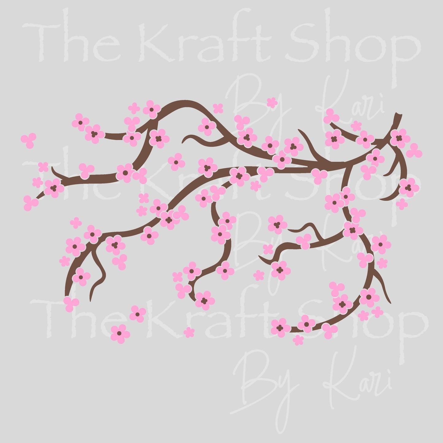 UV DTF Sticker print. Pink Sakura 24 oz tapered wrap or element sheet of decals for acrylic tumblers #5455