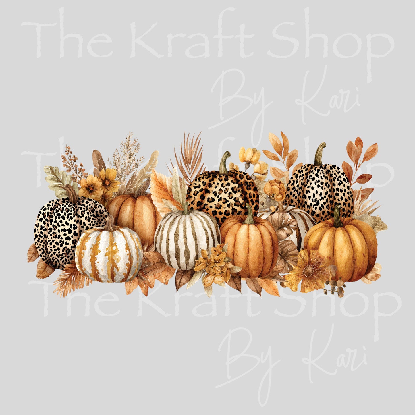 UV DTF Sticker print. Boho Pumpkin Wrap Hello Fall cheetah element decals tumbler decal. Glass can wrap. #5457