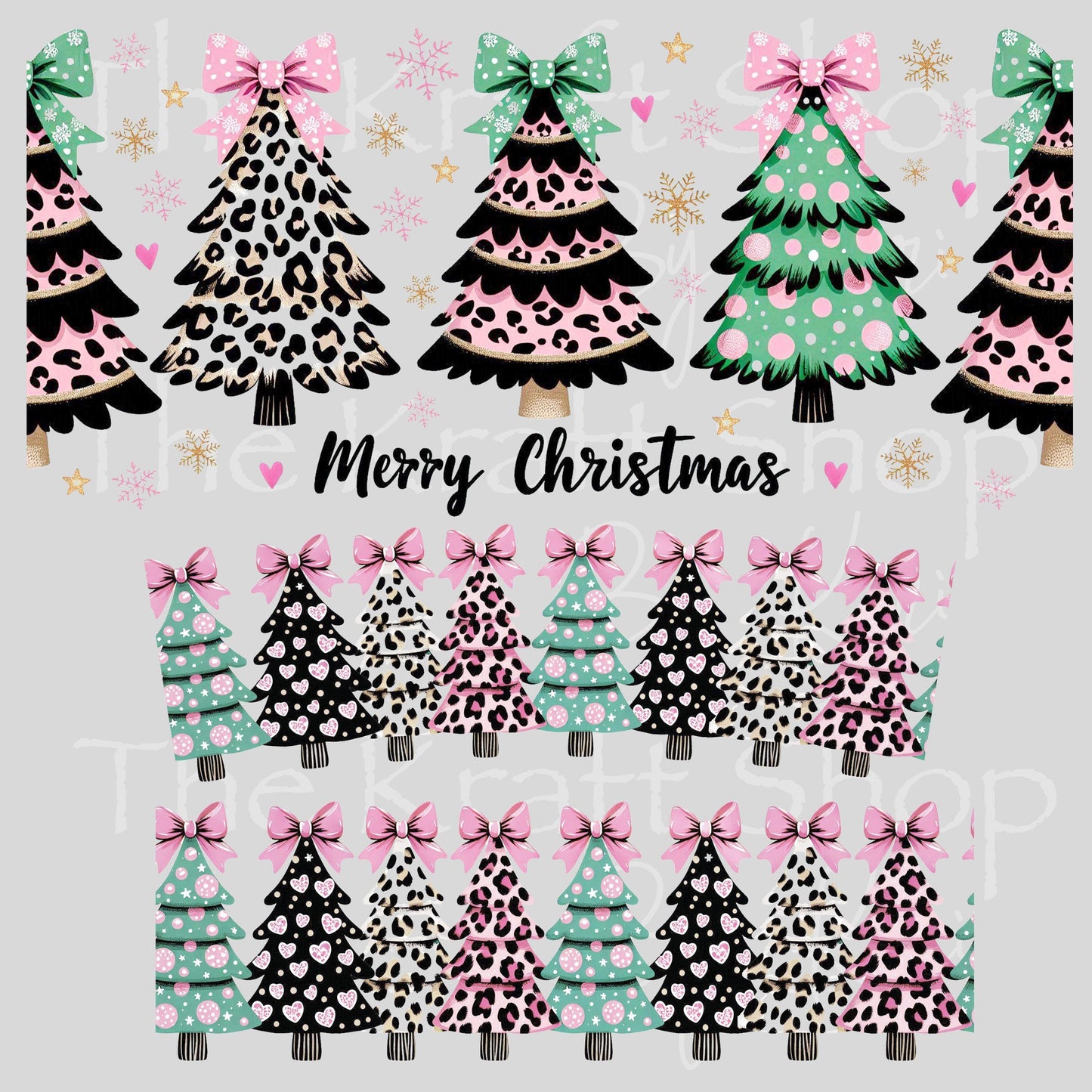 UV DTF 40 oz ready to apply Merry Christmas Leopard trees wrap UV wrap quencher #3184