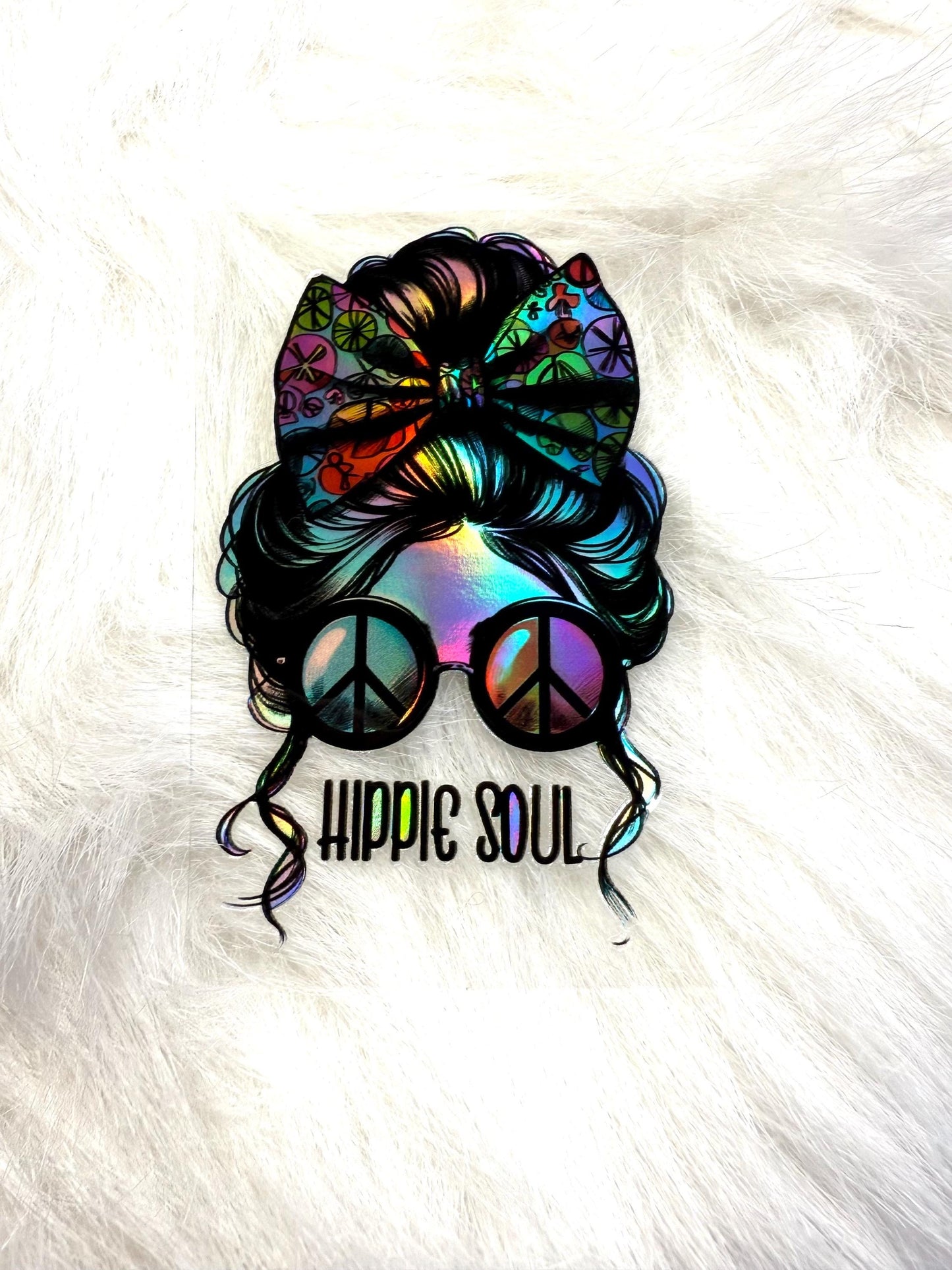 Holographic UV DTF Hippie Soul Decal Sticker #10