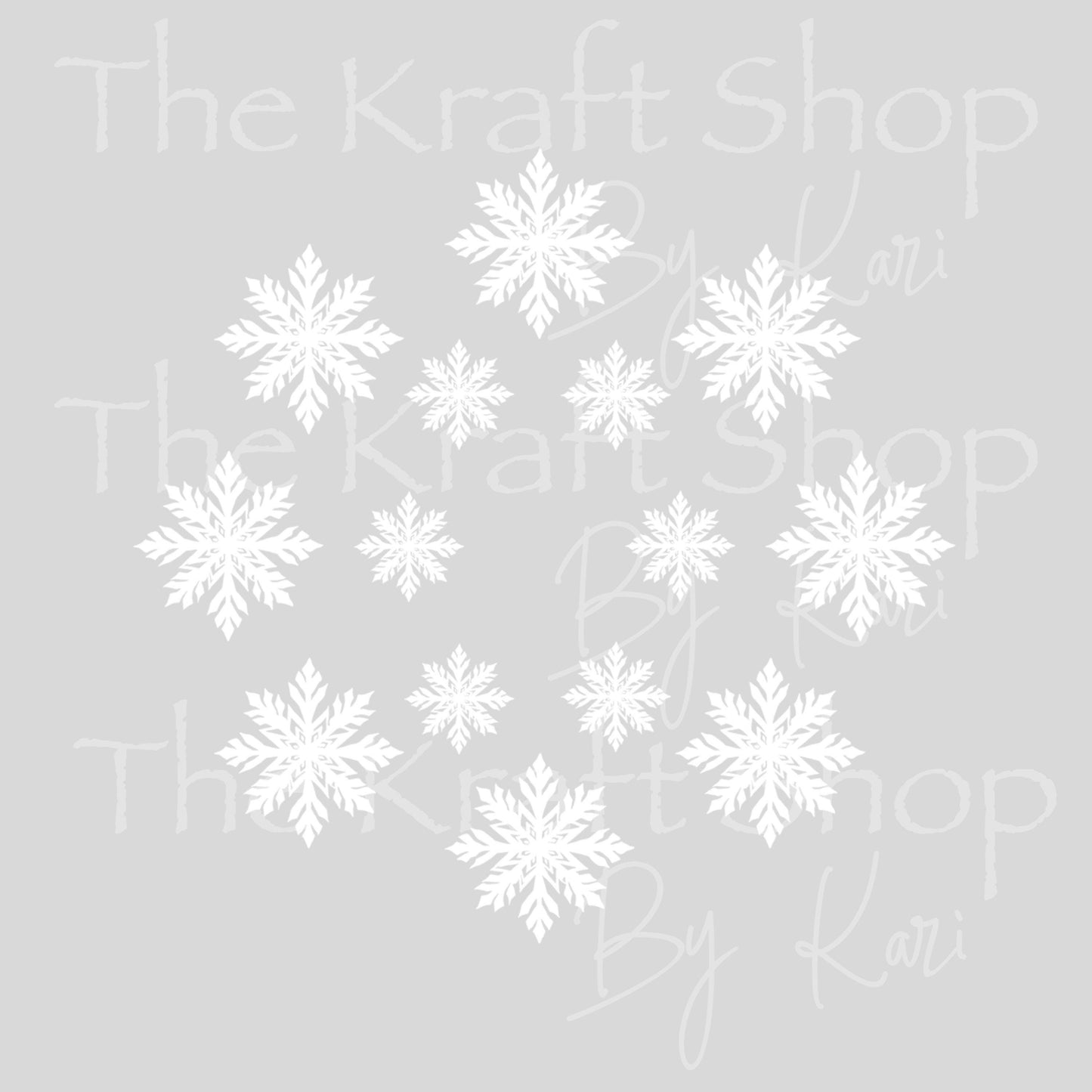 UV DTF Sticker print. White snowflakes top decal for 24 oz or 40 oz tumbler, tumbler decal, permanent sticker. #10352