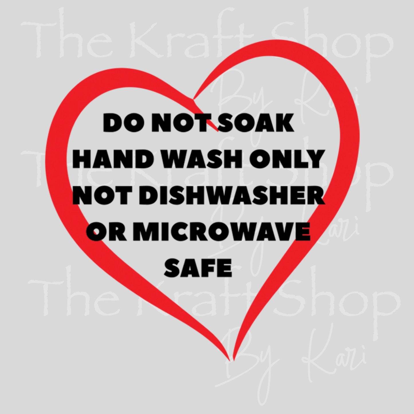 UV DTF Ready to apply Sticker print. Tumbler care hearts sticker decal, tumbler decal, permanent sticker. Care sticker for tumbler. #4585