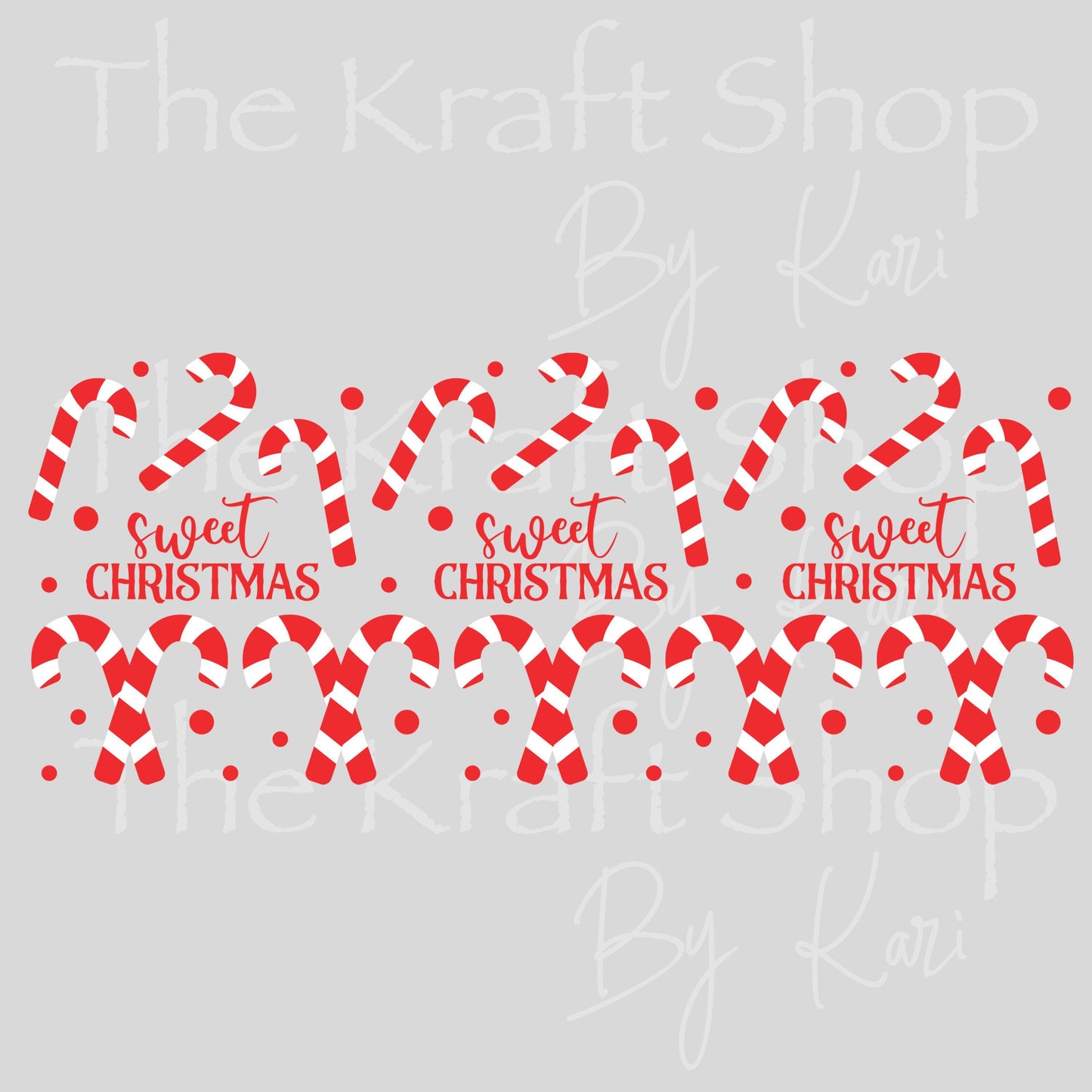 UV DTF Sticker print. Sweet Christmas candy cane Wrap decals tumbler decal. Glass can wrap. #5481