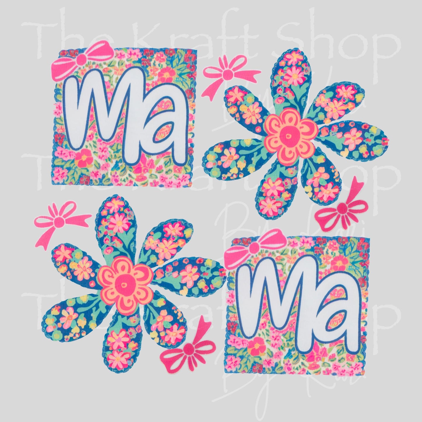 UV DTF Sticker prints. Preppy Mama Coquette summer colors decal, permanent sticker. #4613