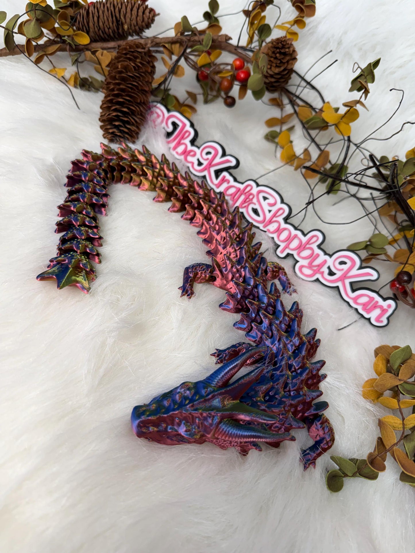 3D flexi lizard. Multi color rainbow silk Ready to ship.