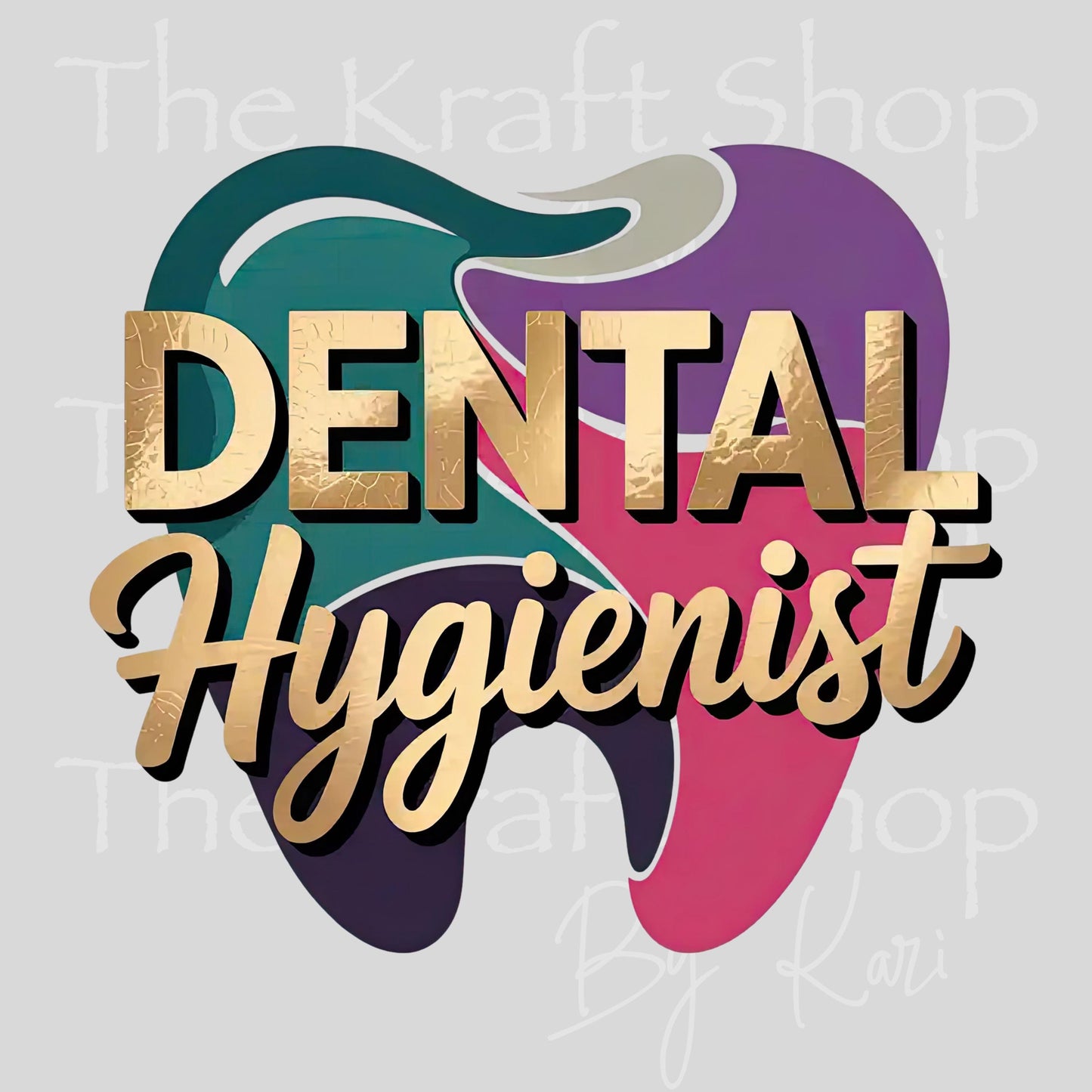 UV DTF Sticker prints. Dental Hygienist Tooth decal, permanent sticker. #4607