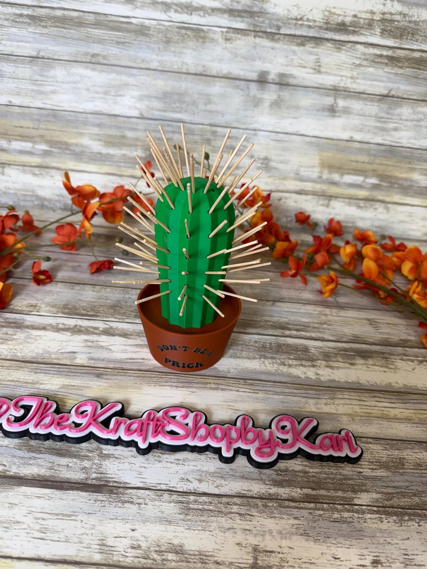 3D Don’t be a prick toothpick holder cactus in a pot. Ready to ship.