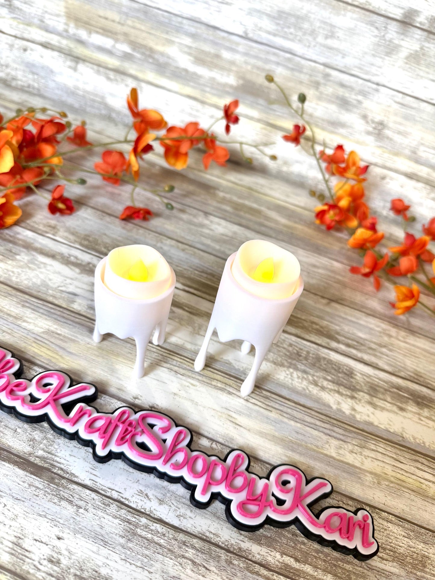 3D Drip look tea light candle holder set Ready to ship.