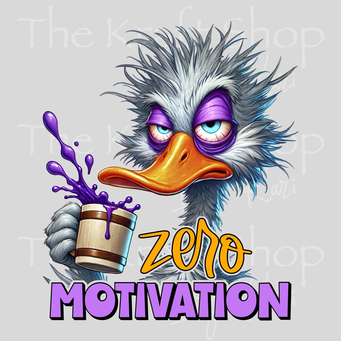 UV DTF Zero motivation sarcastic funny decal #4647