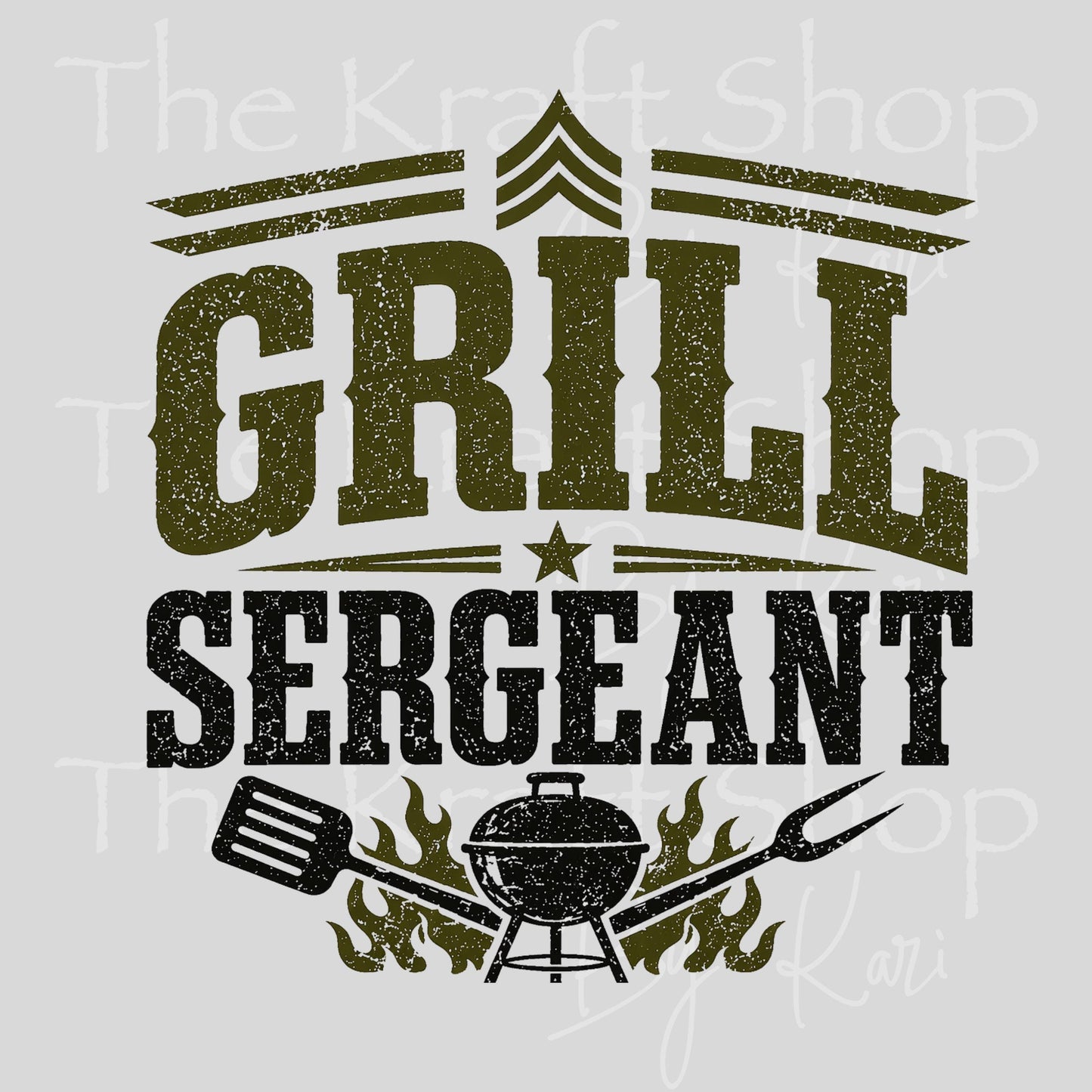 UV DTF Grill Sergeant sarcastic humor decal, tumbler decal, permanent sticker. #4683