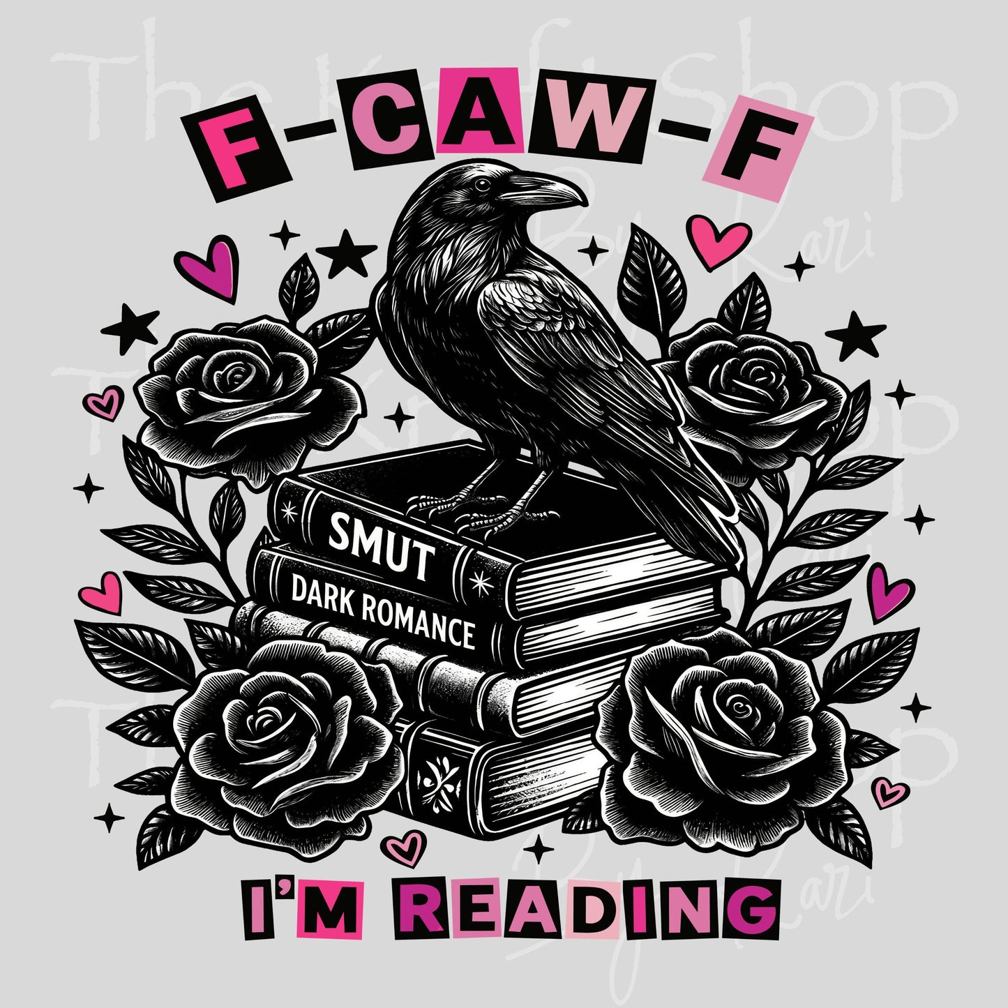 UV DTF F-caw-f I'm reading book lover decal, tumbler decal, permanent sticker. #4661