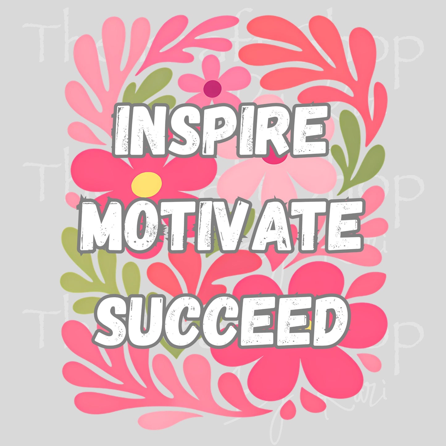 UV DTF Inspire Motivate Succeed motivational inspirational decal, tumbler decal, permanent sticker. #4665