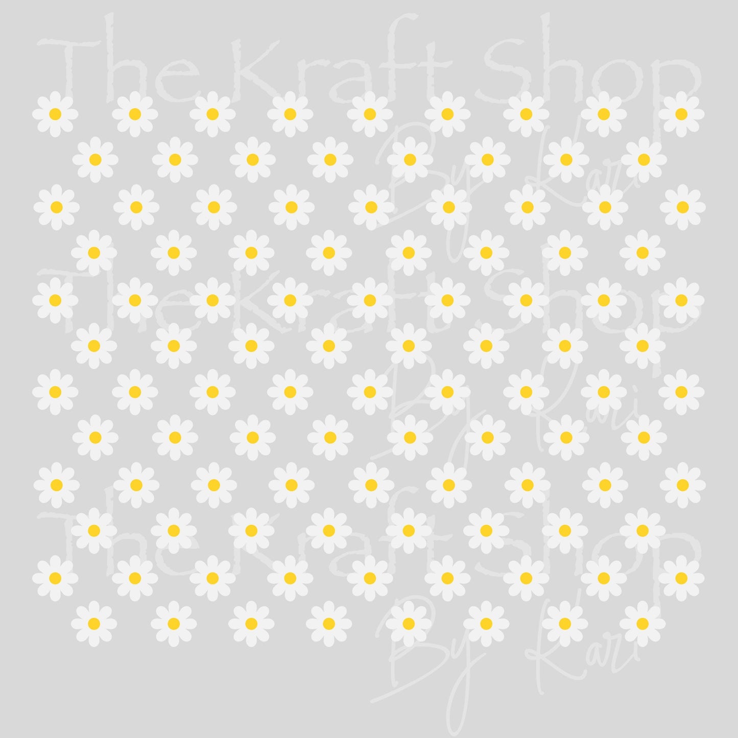 UV DTF Sticker print Daisies Element mixed media sheet 8x6.5 decal #10502