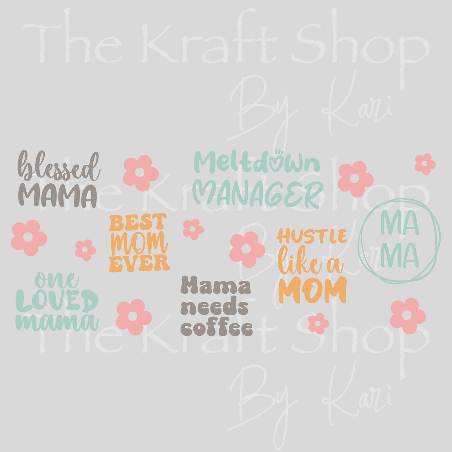 UV DTF Mama Quotes Mom sayings wrap decals tumbler decal. Glass can wrap. Tumbler wrap #5514