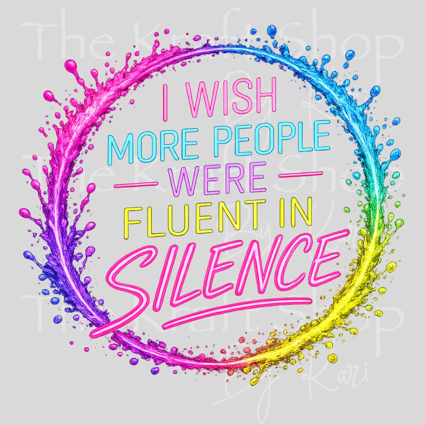 UV DTF Sticker print I wish more people were fluent in silence sarcastic humor decal, tumbler decal, permanent sticker. #4732