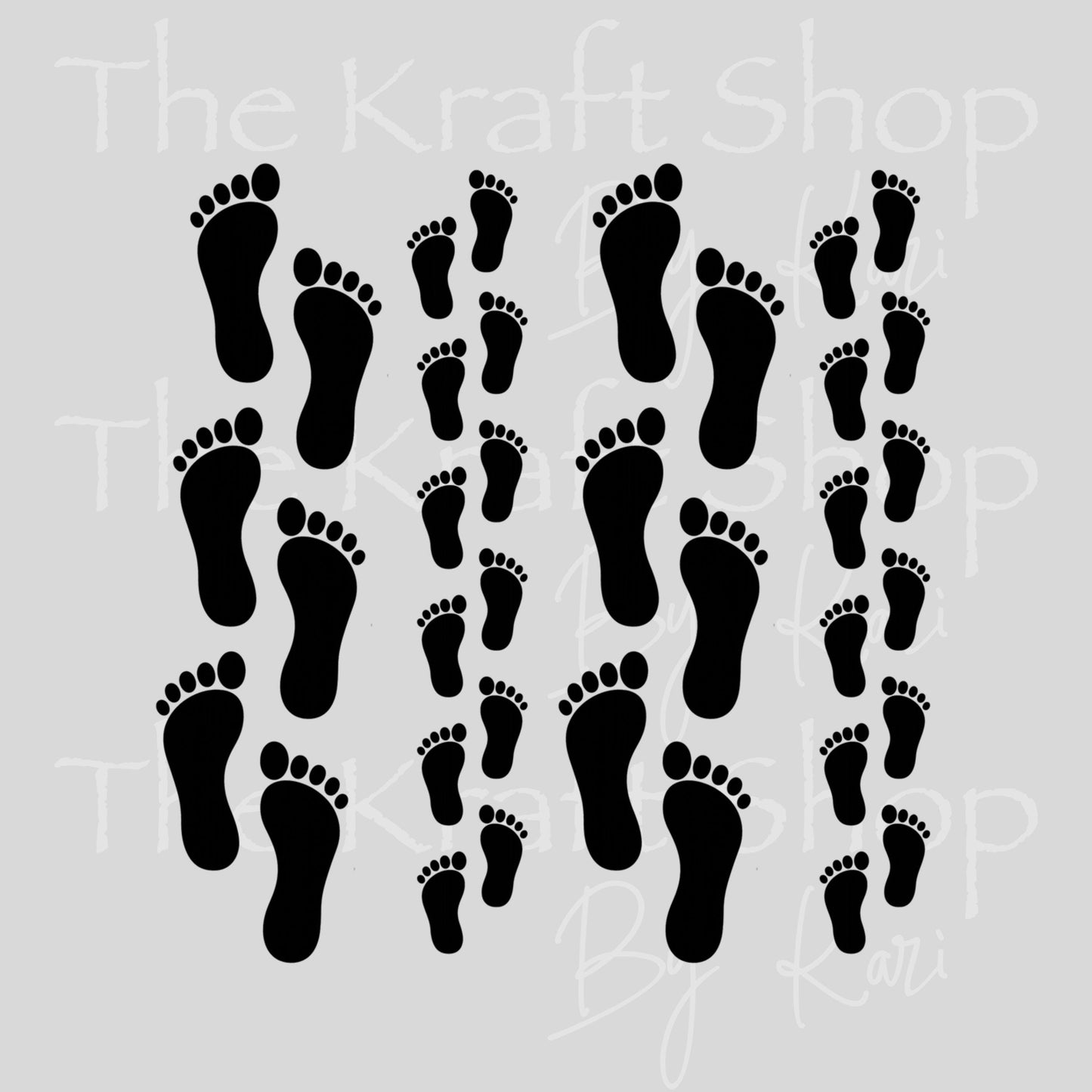 UV DTF Footprints adult and child sticker decal #10489