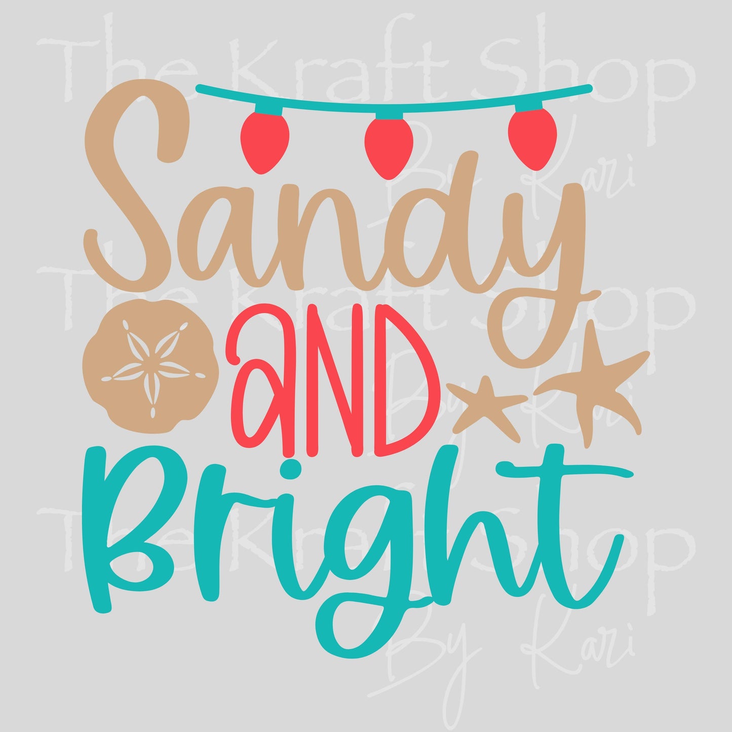 UV DTF Sandy and Bright with sand dollar and star decal #4737