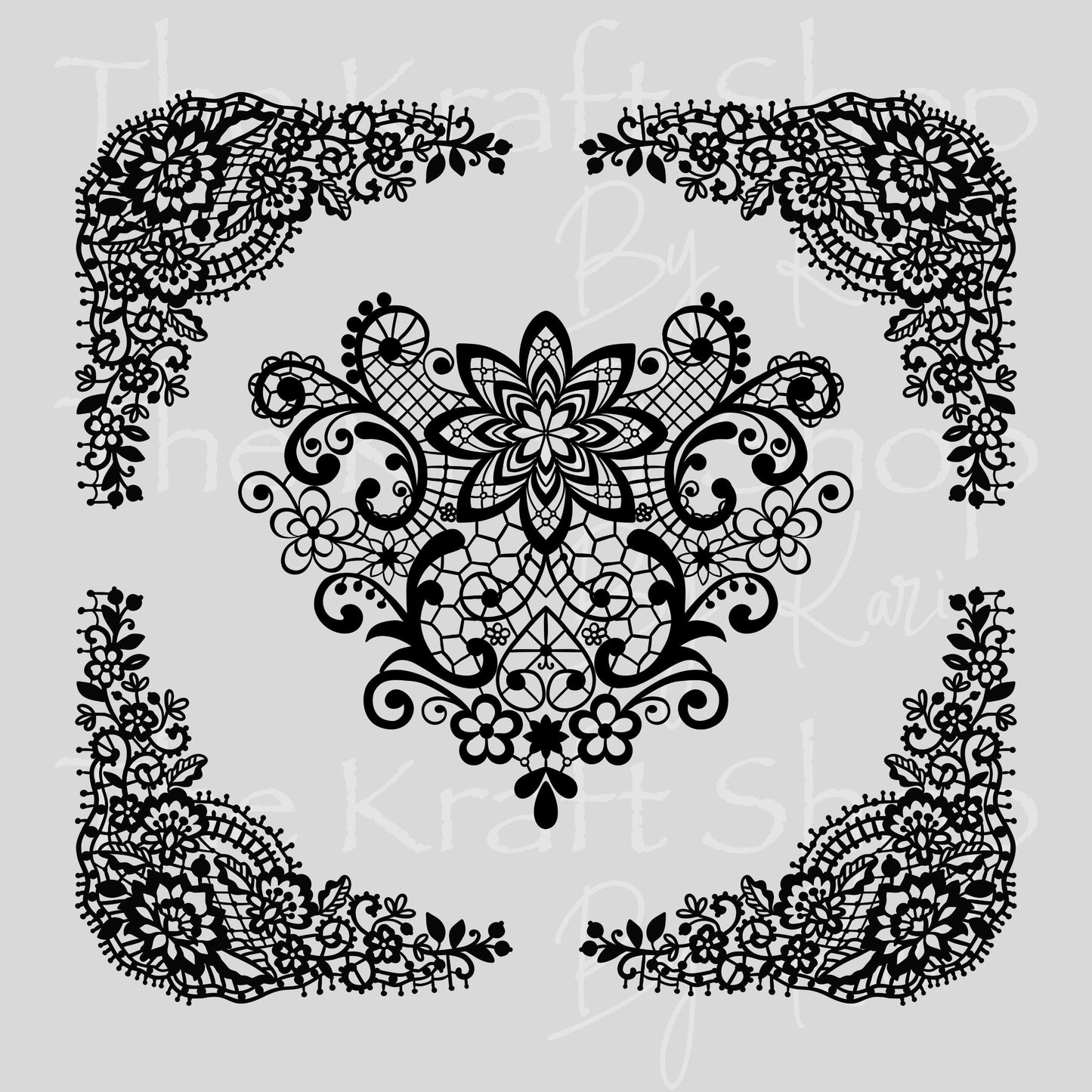 UV DTF Lace Border Element sheet 8x8 decal, tumbler decal, permanent sticker. #10510