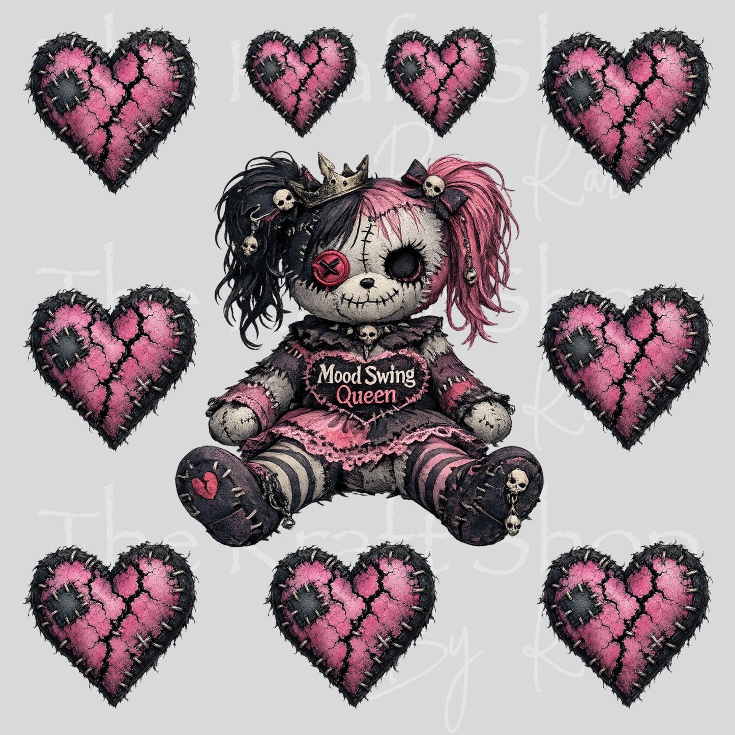 UV DTF Voodoo Mood Swing Queen Element sheet 6x6 decal, tumbler decal, permanent sticker. #7700