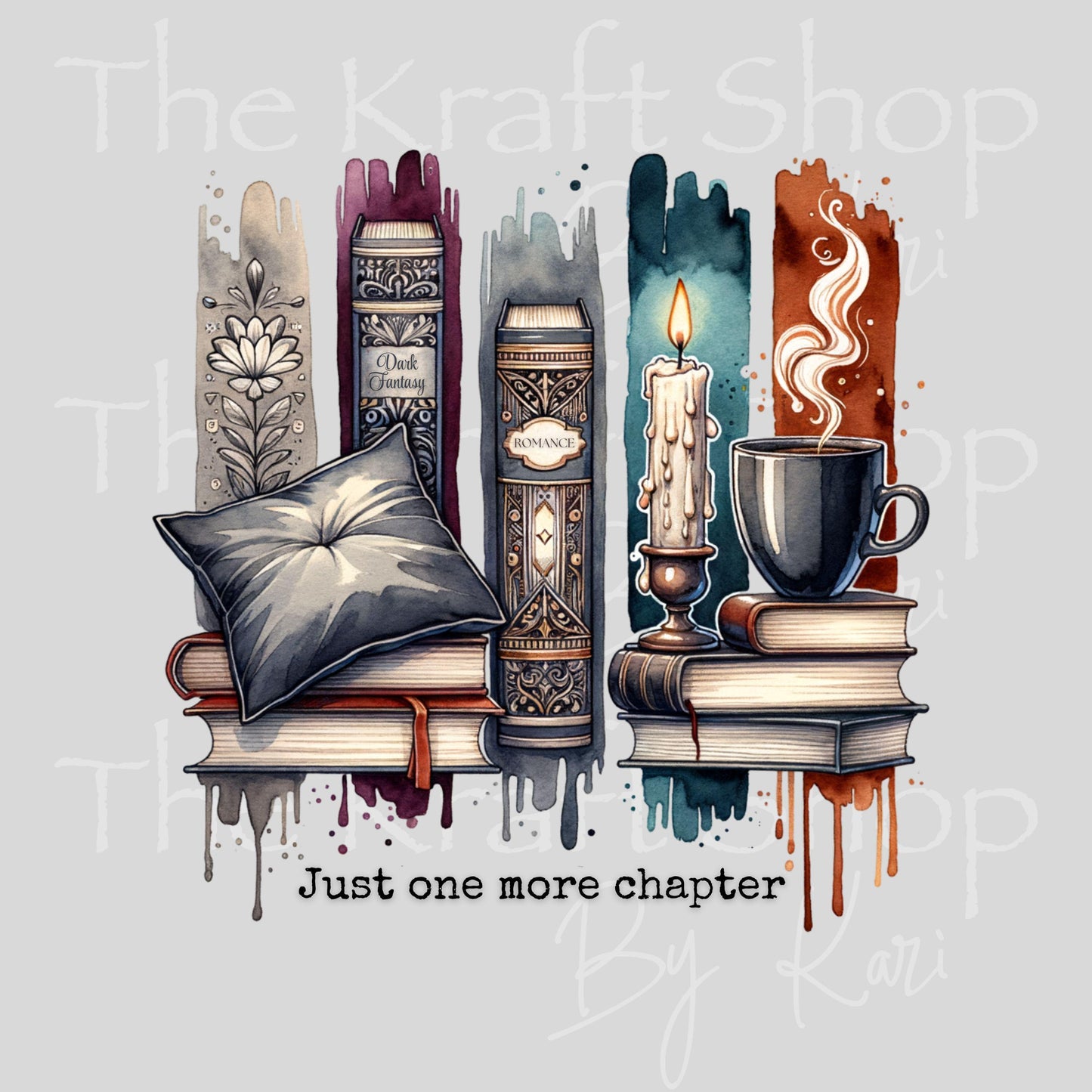 UV DTF Just One More Chapter spooky book lover decal #4782