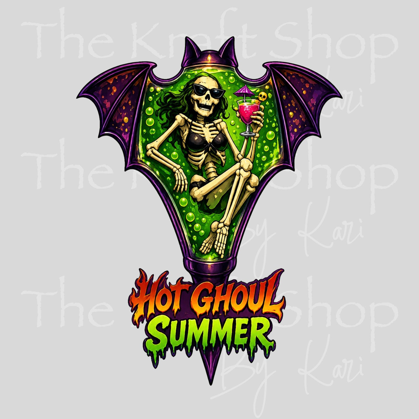 UV DTF Hot Ghoul Summer Halloween Spooky Summer Summerween decal #7717