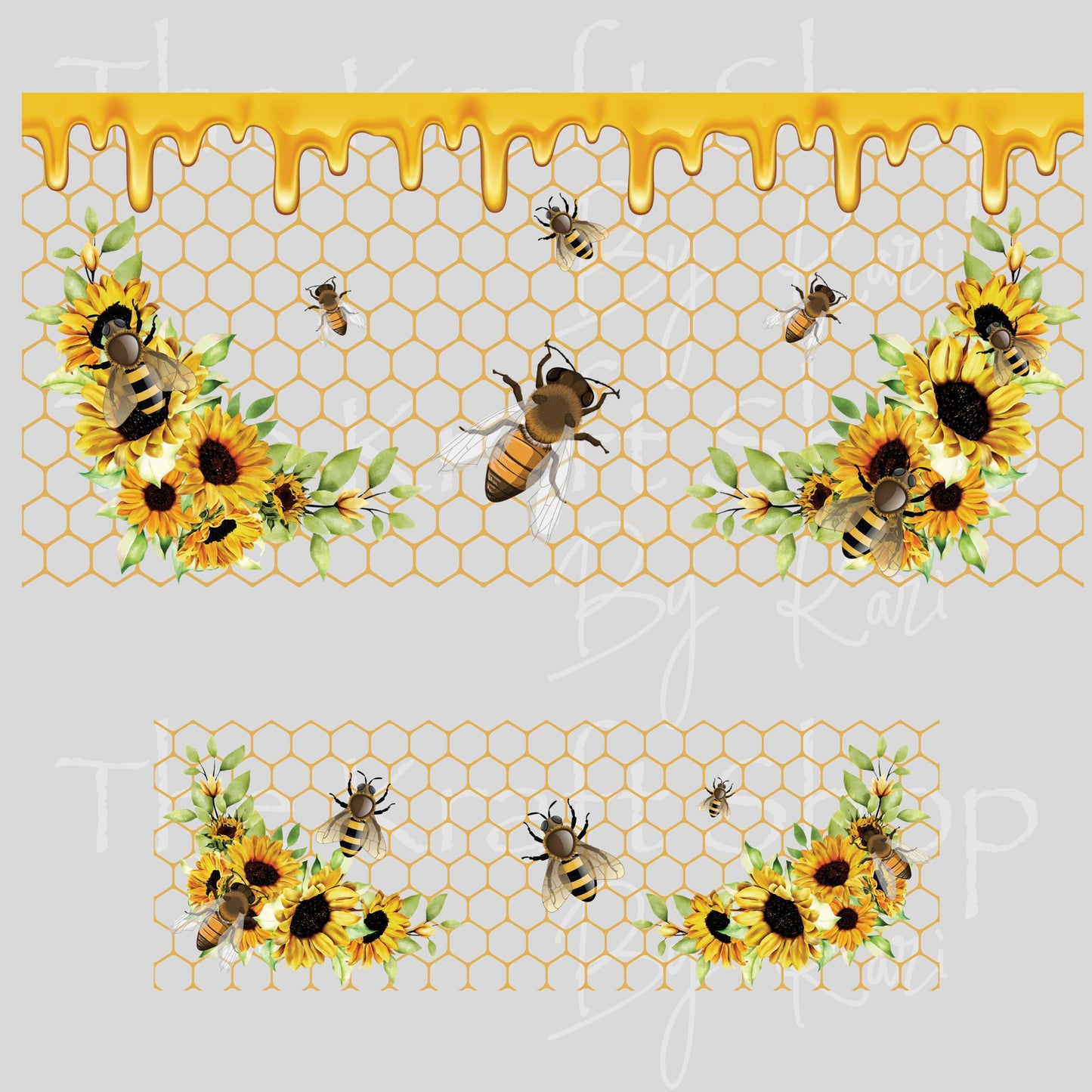 UV DTF 40 oz ready to apply Honey Drip wrap decal , quencher tumbler decal #3214