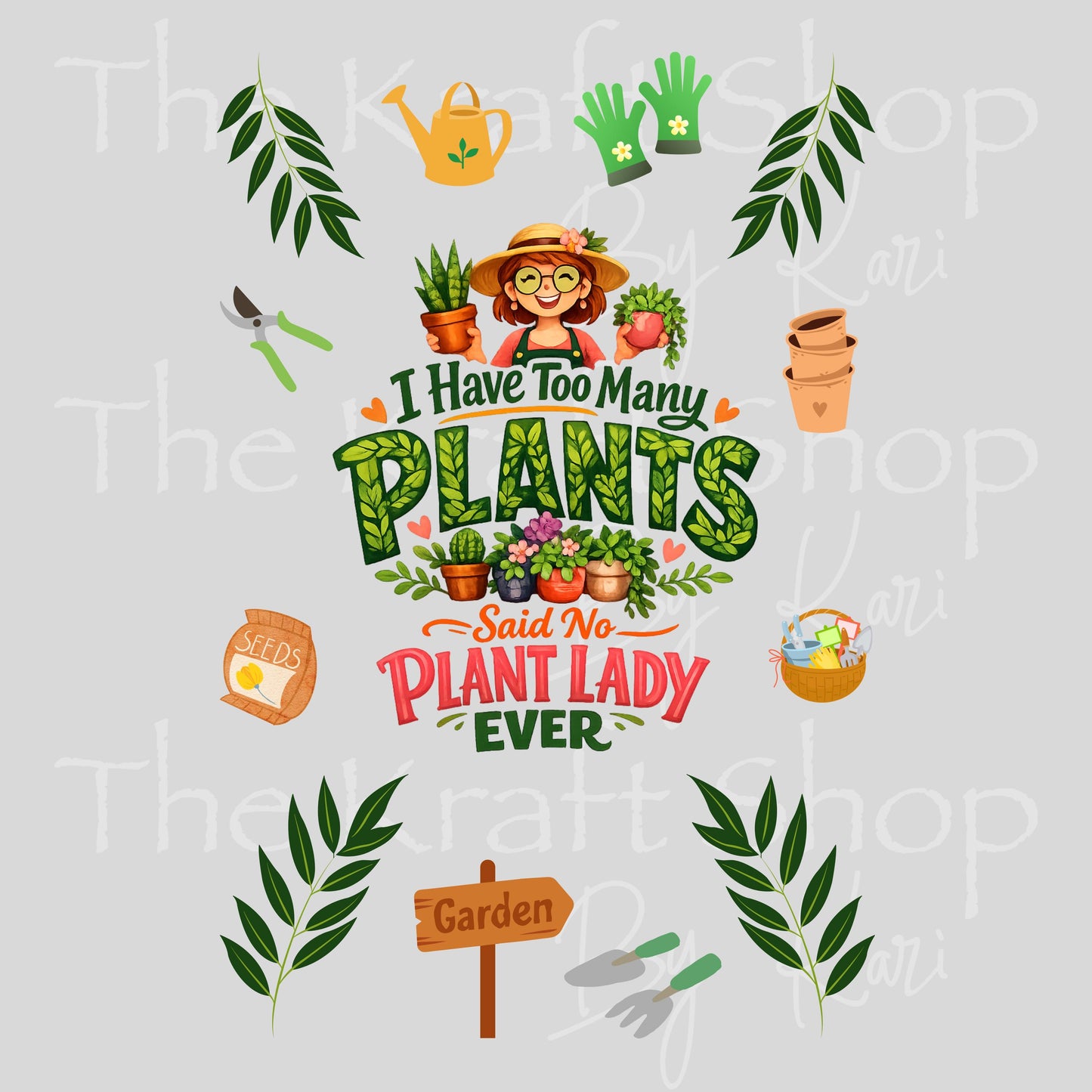 UV DTF Sticker print Plant Lady Notebook Element sheet 8.5x5.7 inches, decal #5603