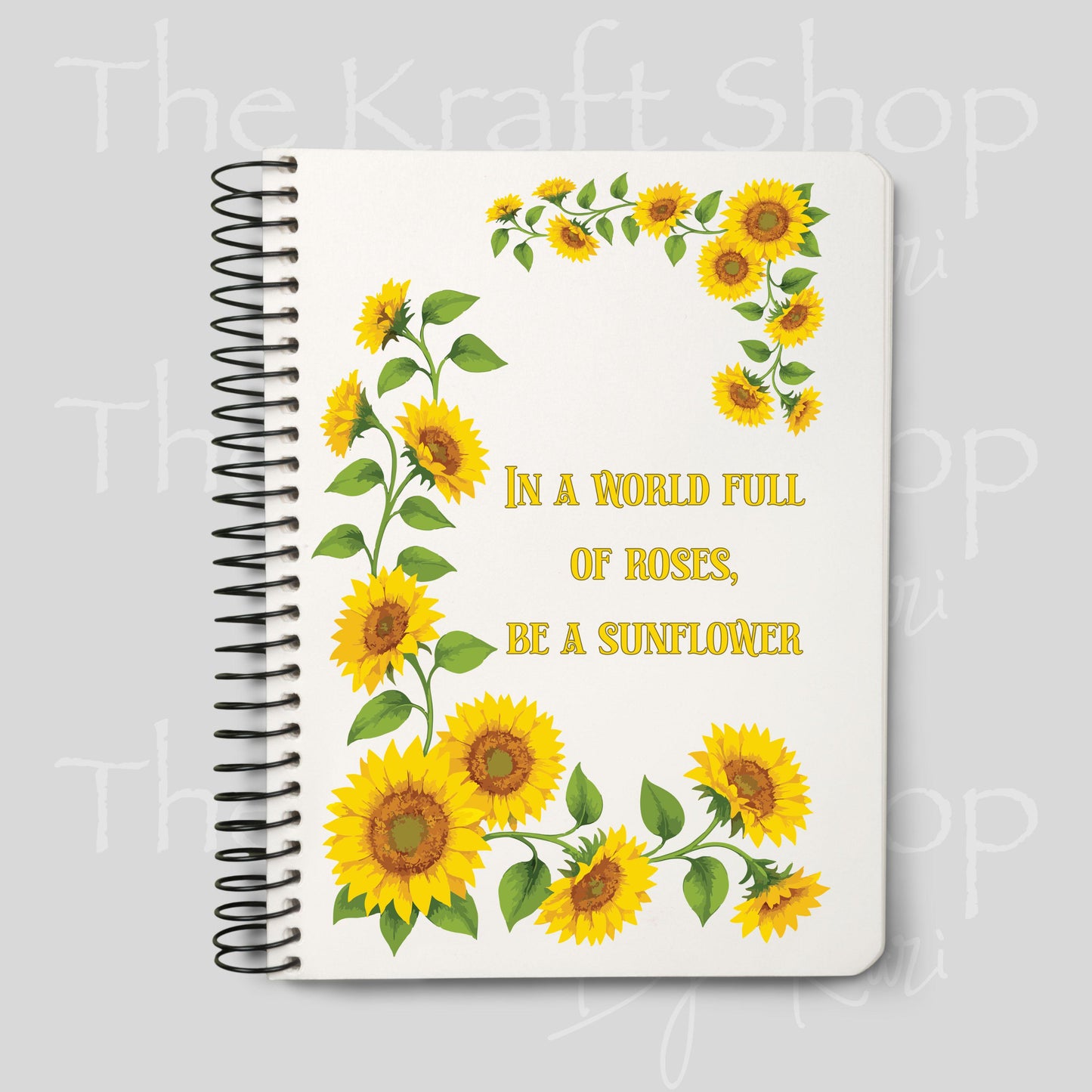 UV DTF Sticker print In A World Full Of Roses Notebook Element sheet 8.5x5.7 inches, decal #5593