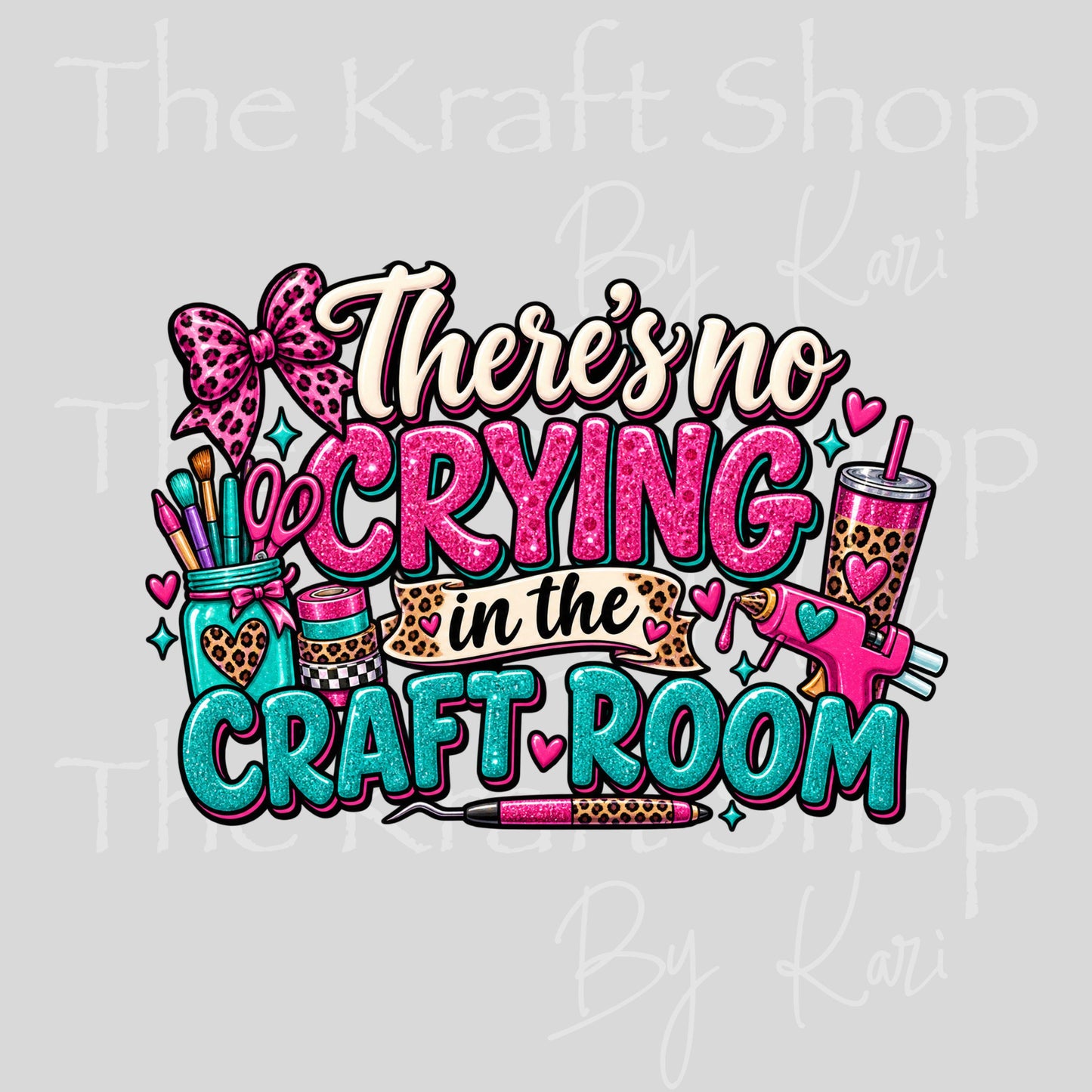 UV DTF Sticker print. There's No Crying decal, tumbler decal, permanent sticker. #4817