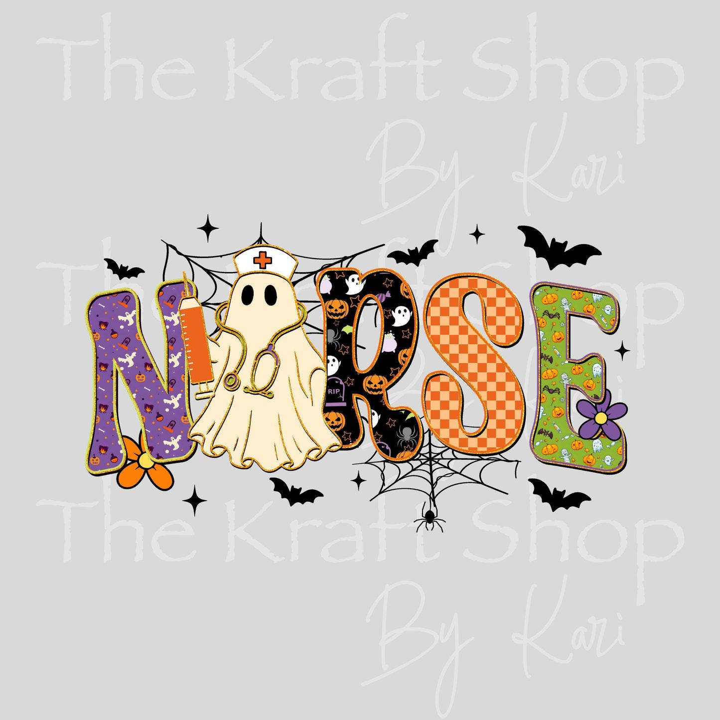 UV DTF Sticker Print. Nurse Ghost #7779