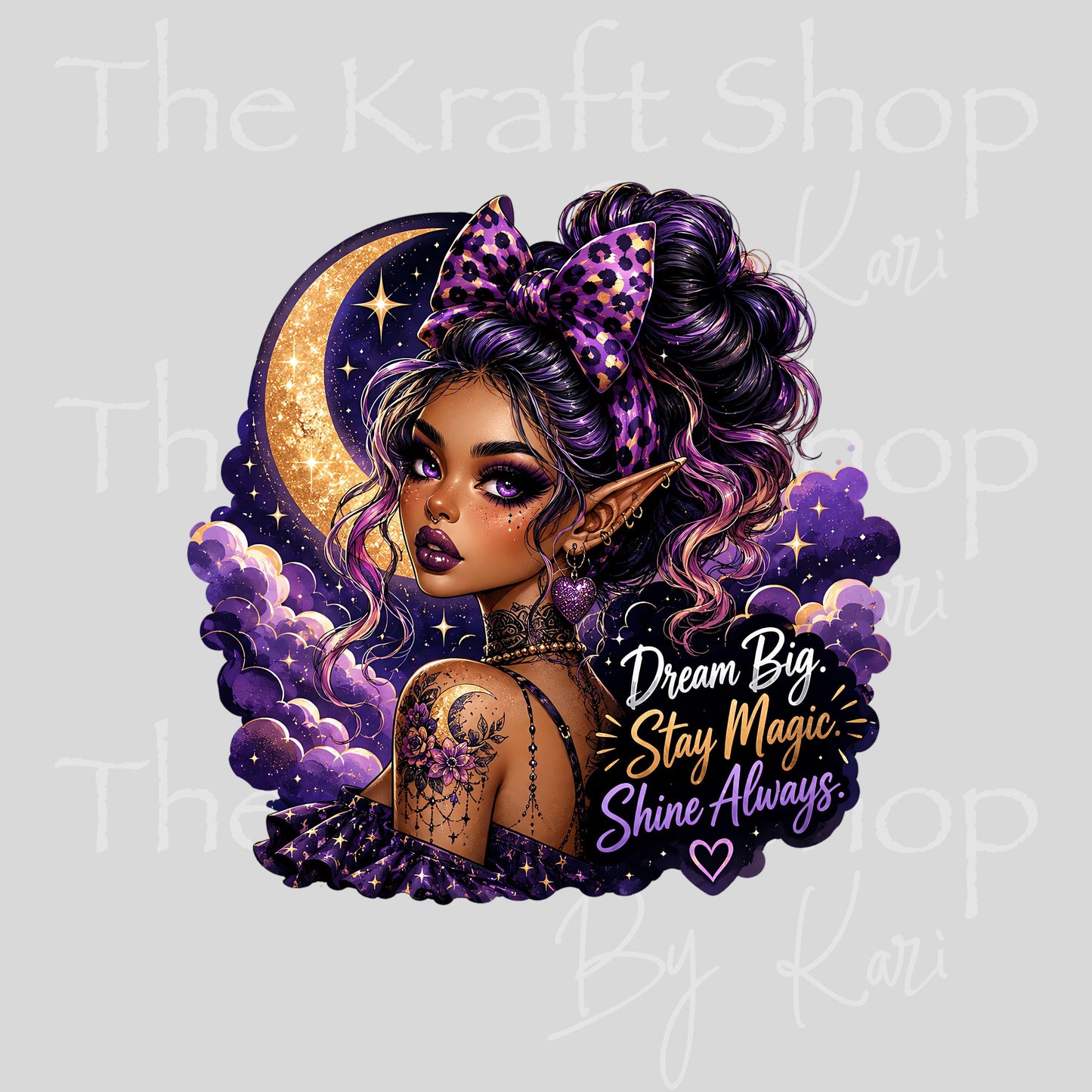 UV DTF Sticker print. Dream Big Stay Magic decal, tumbler decal, permanent sticker. #4821