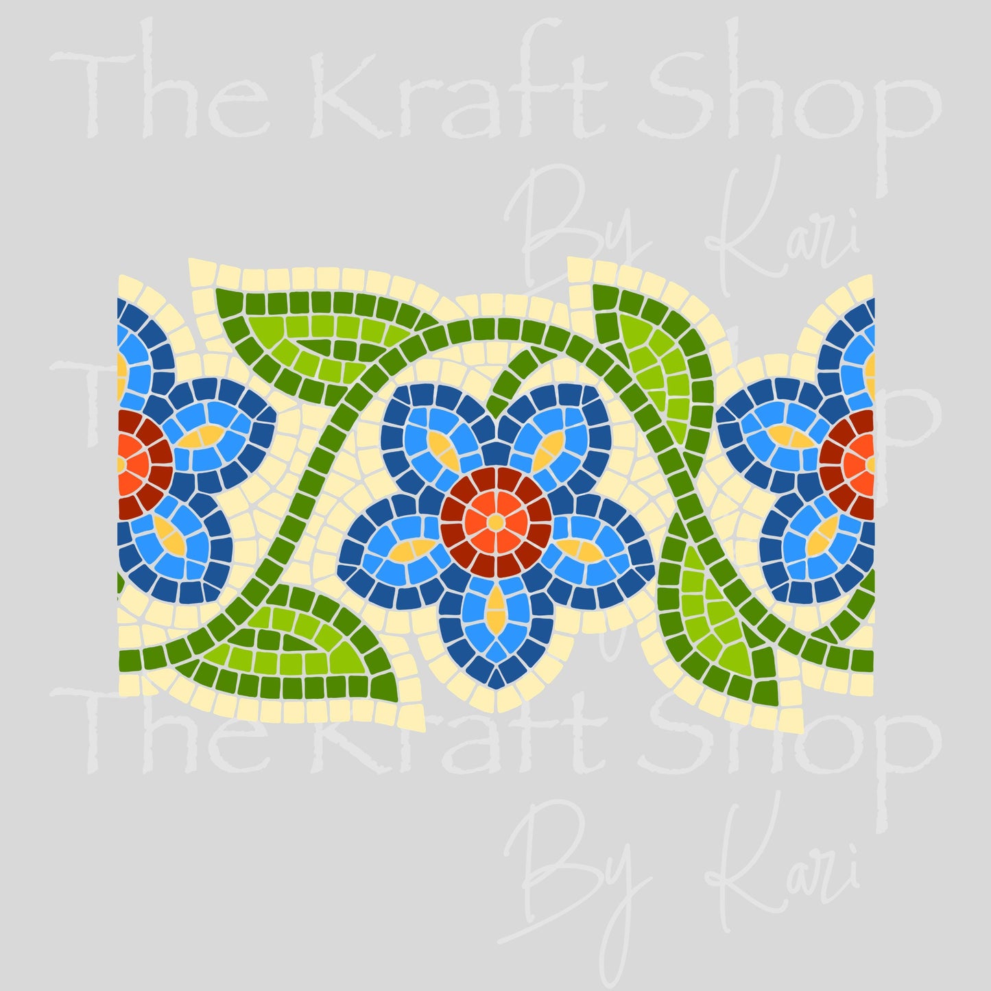 UV DTF Sticker print Ready to apply Floral Stained Glass wrap decal, tumbler decal. UV wrap for glass can tumbler. #5612