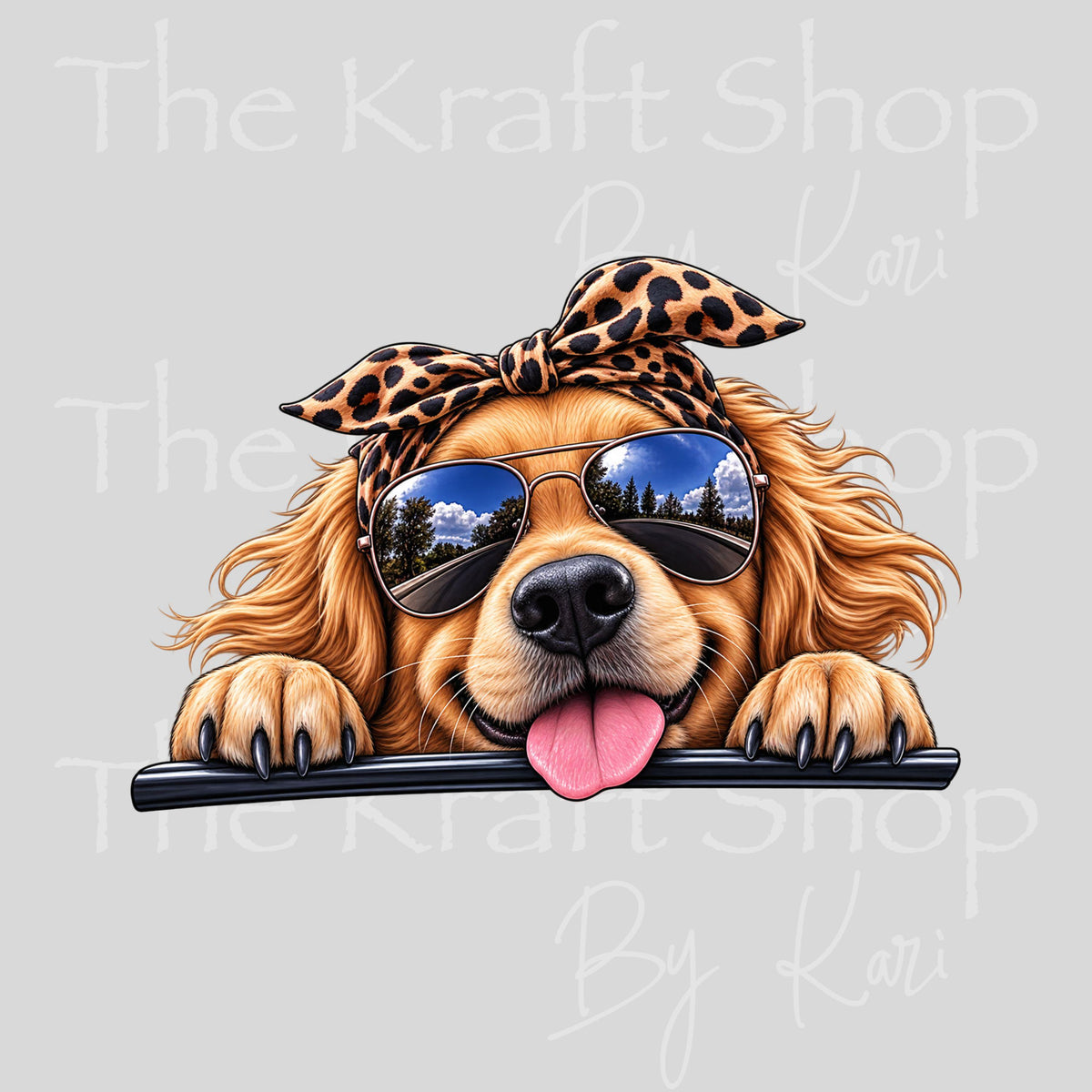 UV DTF Sticker print. Peeking Dog decal, tumbler decal, permanent sticker. #1168