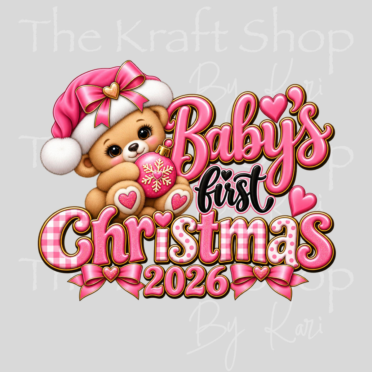 UV DTF Sticker print Baby's First Christmas decal, tumbler decal, permanent sticker. #7807