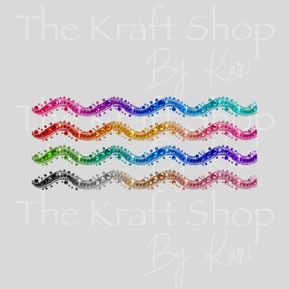 UV DTF Sticker print. Small Gem Wave glass can wrap decal, tumbler decal, permanent sticker #5615