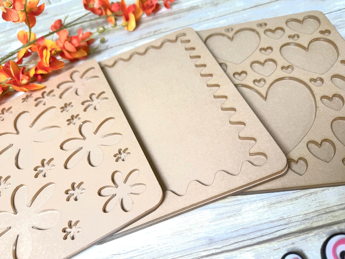 Acrylic peekaboo border notebook blank set DIY notebook. Crafter supply tool
