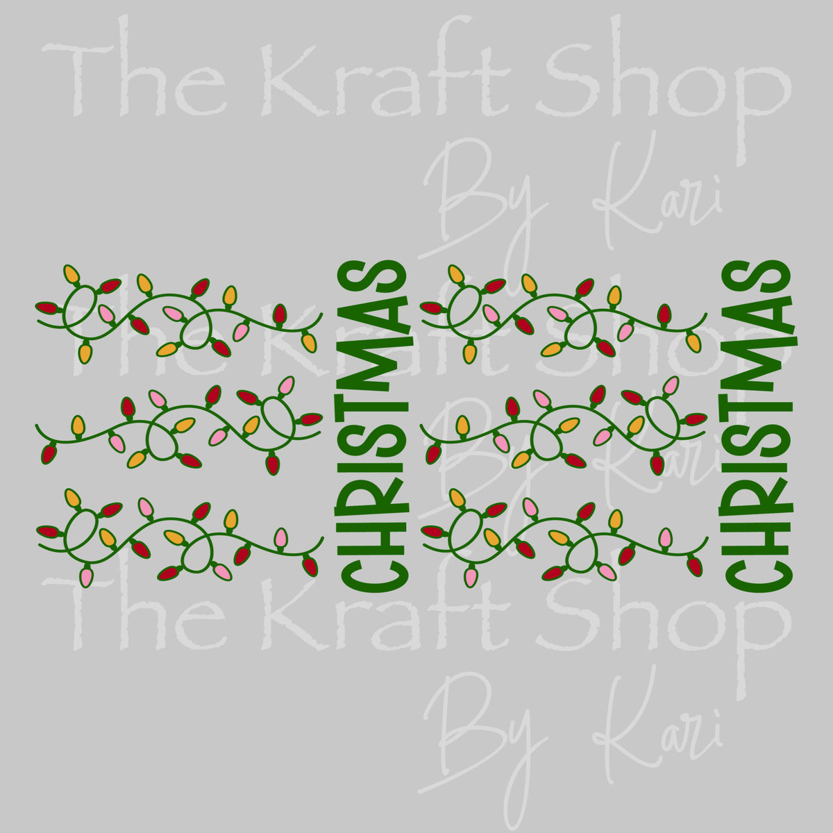 UV DTF Sticker print. Christmas Light wrap decal, tumbler decal. UV wrap for glass can tumbler. #6092