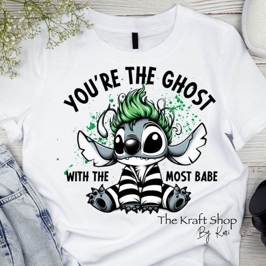 DTF ready to press transfer. Ghost with the most Babe  #11535