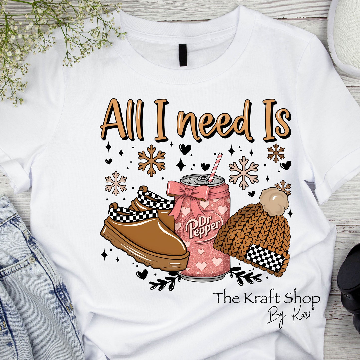 DTF ready to press transfer All I need is Dr P and coffee shirt transfer, DTF Print #11562